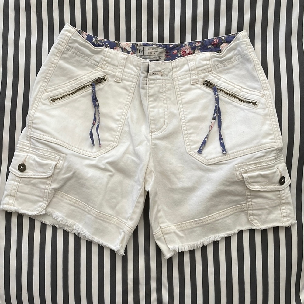 Free People white shorts